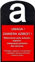 etykieta azbest